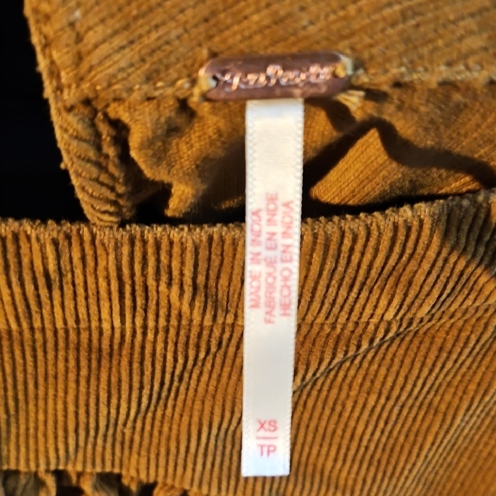 Mustard Yellow Corduroy Tunic Dress - Picture 2 of 5